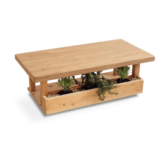 Mesa macetero de madera Samaruc
