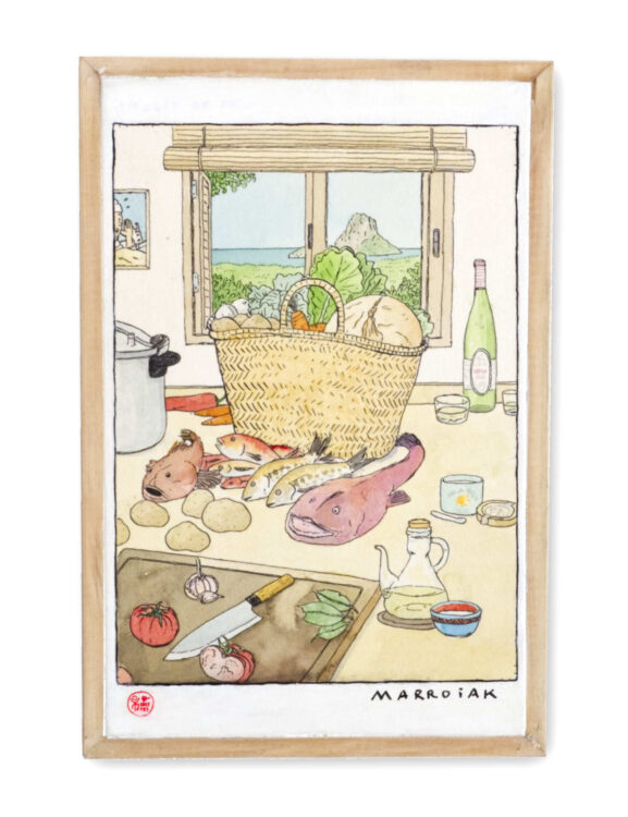 Bollit de peix original painting in legendary marroiak auction