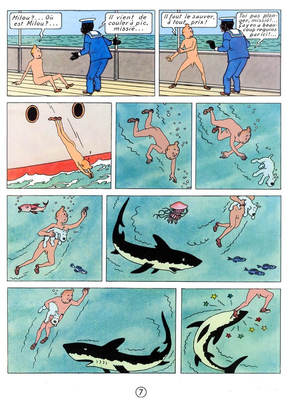 Cómic parodia de Tintin