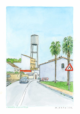 acuarela alqueria de la condesa original subasta