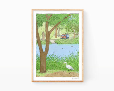 Watercolor drawing alqueria del duc gandia