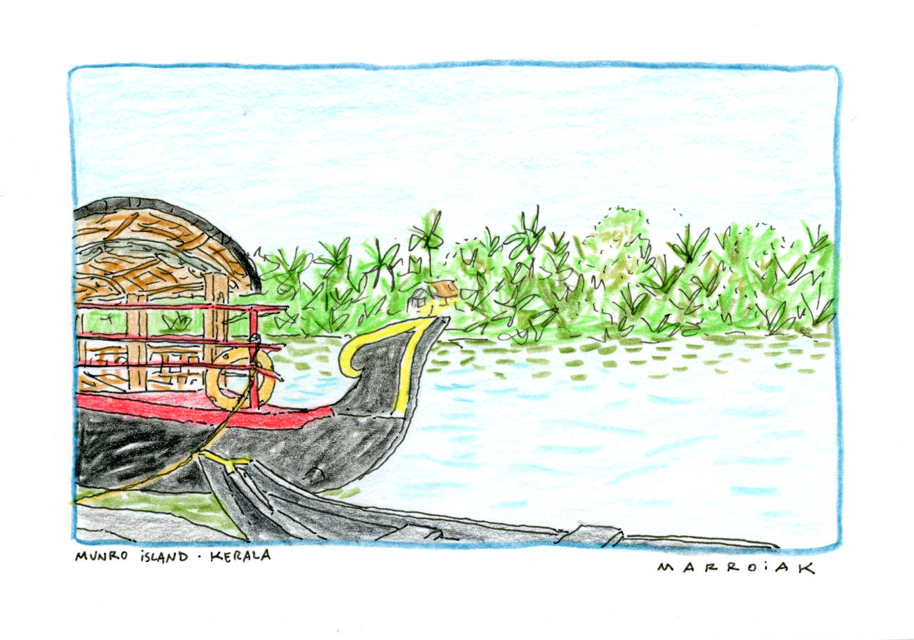 Backwaters en Kerala, India