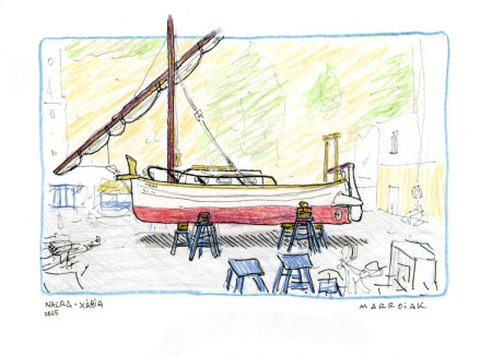 nacra sailing boat at the xabia yacht club