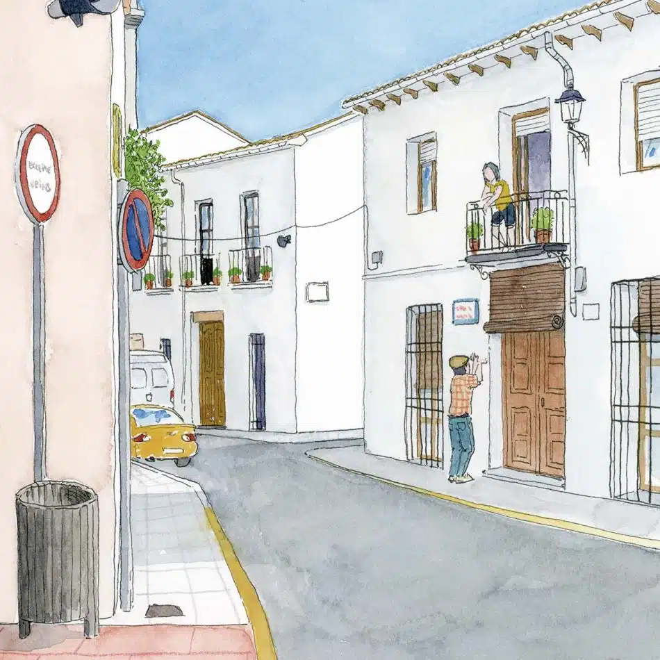 Dibujo Beniarjó en La Safor (Valencia)