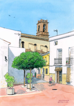 Benipeixcar original gandia acuarela subasta