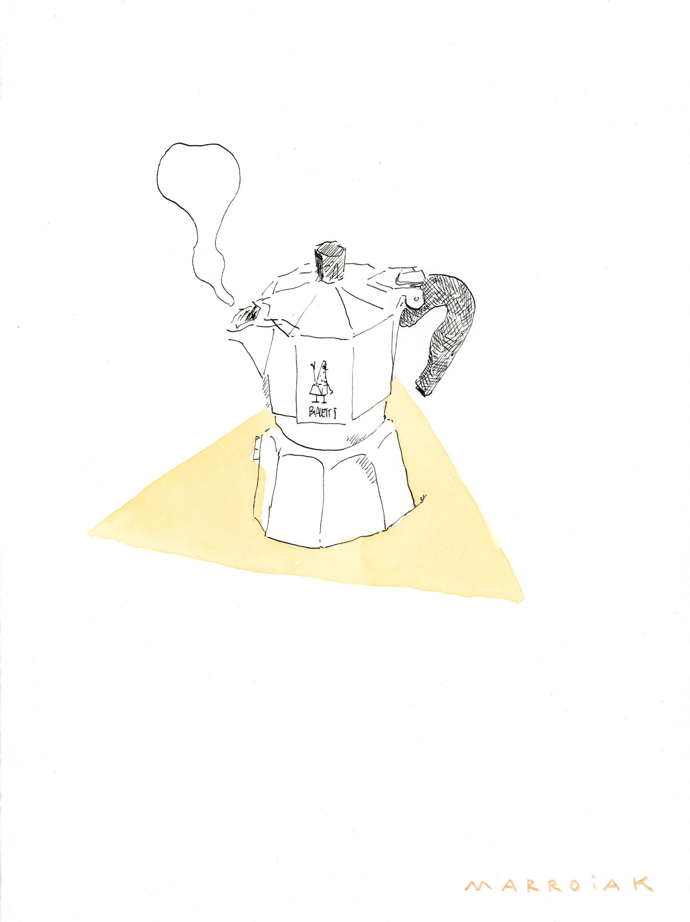 Boceto cafetera original en subasta