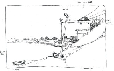 sketch ganges river varanasi varanasi benares india