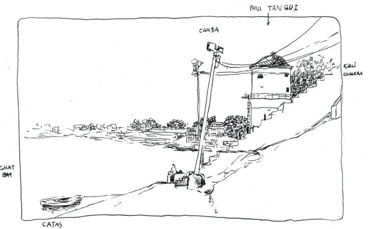 boceto rio ganges varanasi benares india