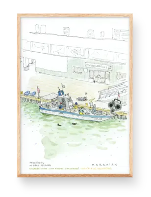 cuadro grau de gandia ilustracion original en subasta