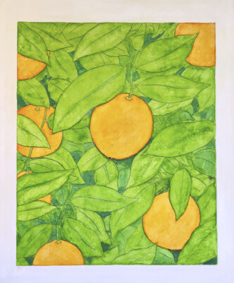 Original art painting of oranges up for auction