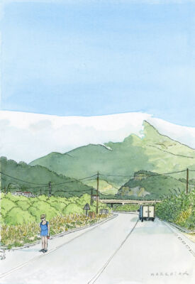 de cami a marxuquera acuarela original dibujo