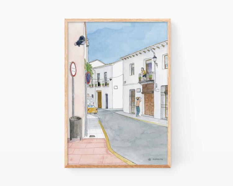 Dibujo Beniarjó en La Safor (Valencia)