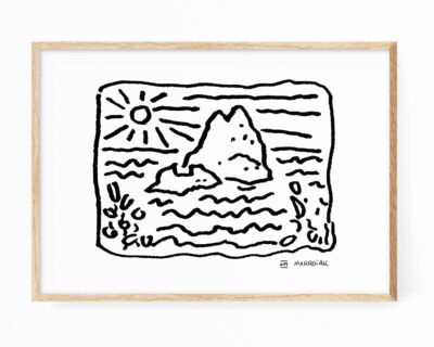 dibujo cuadro es vedra ibiza minimalista