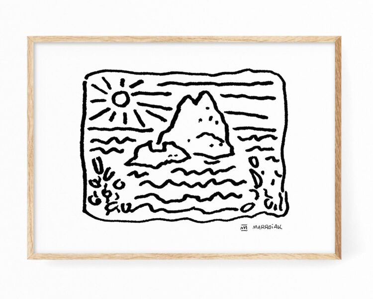 dibujo cuadro es vedra ibiza minimalista