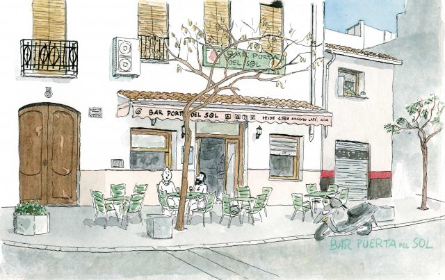 dibujo oliva - Bar Puerta del sol