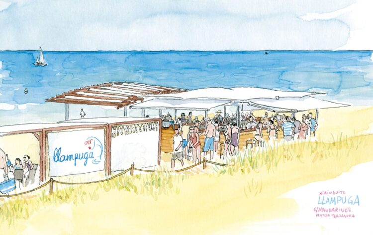 dibujo oliva Llampuga chiringuito