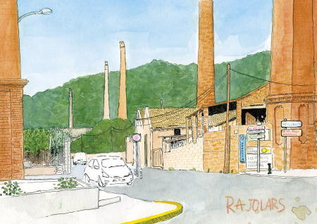 dibujo rajolars oliva valencia acuarela