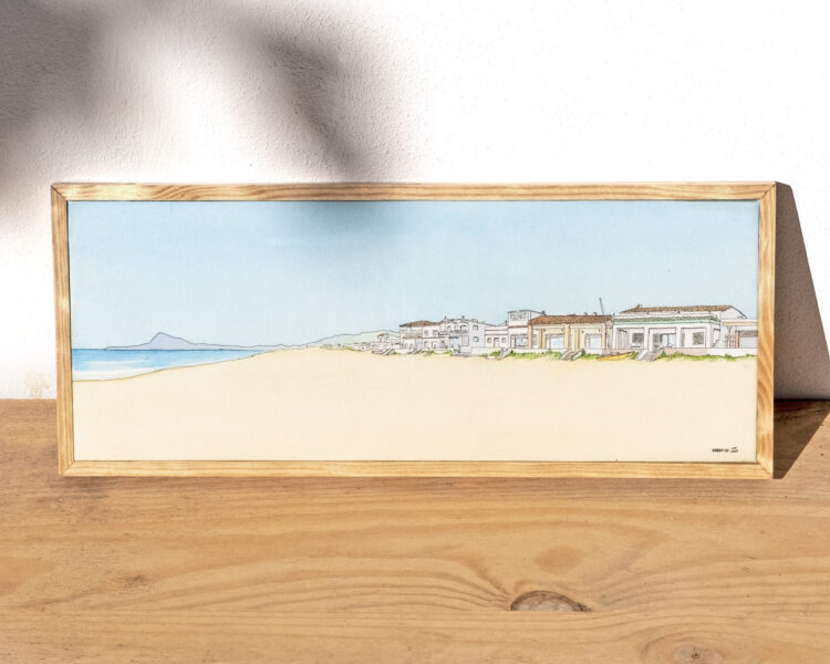 encargo acuarela playa oliva