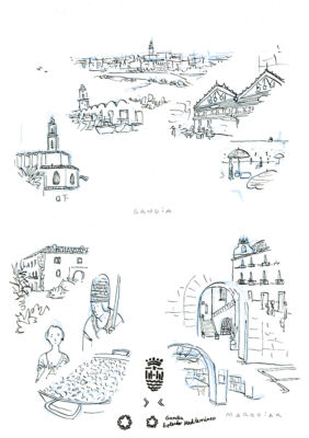 Gandia, several sketch drawings up for auction