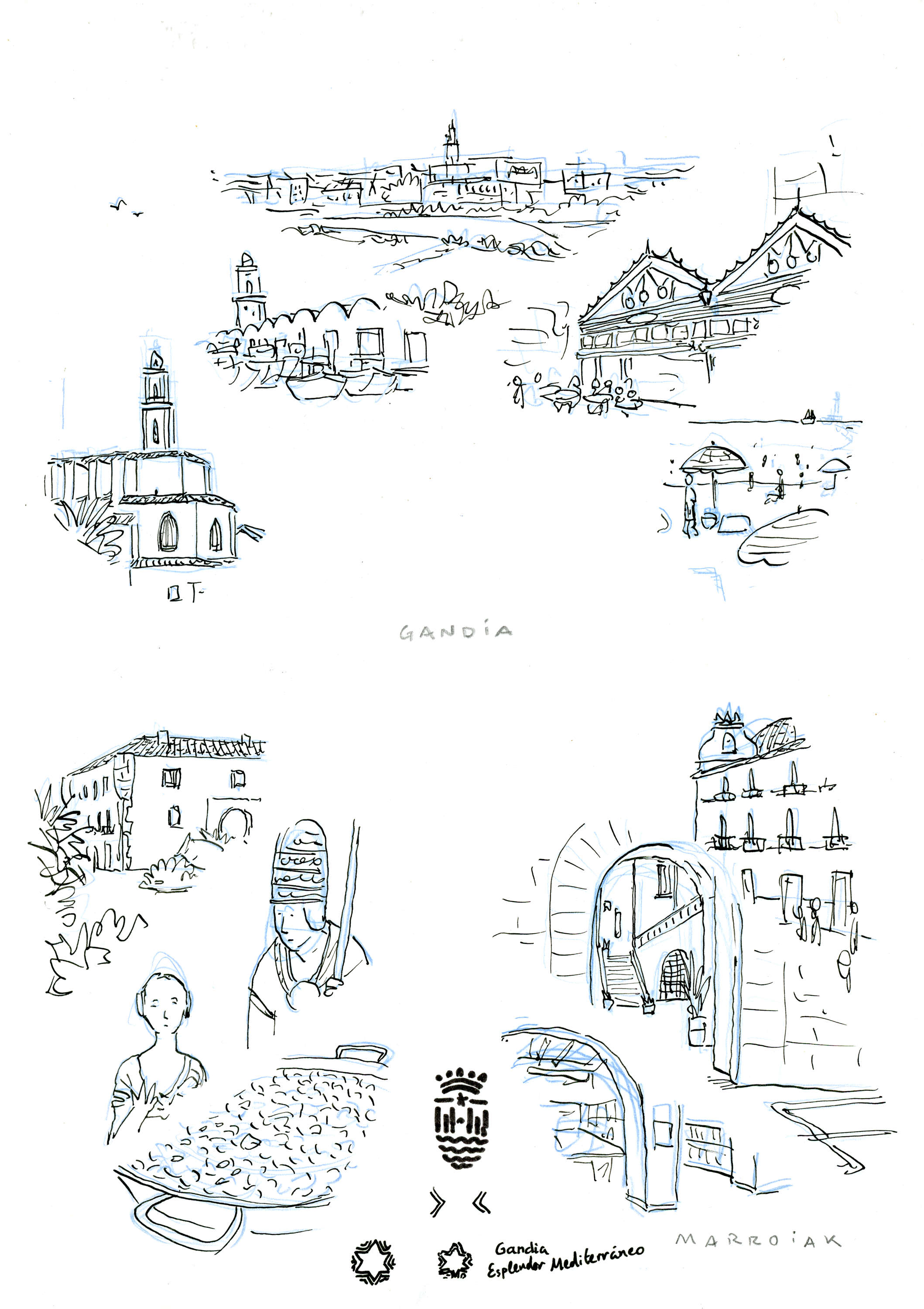 Gandia, several sketch drawings up for auction