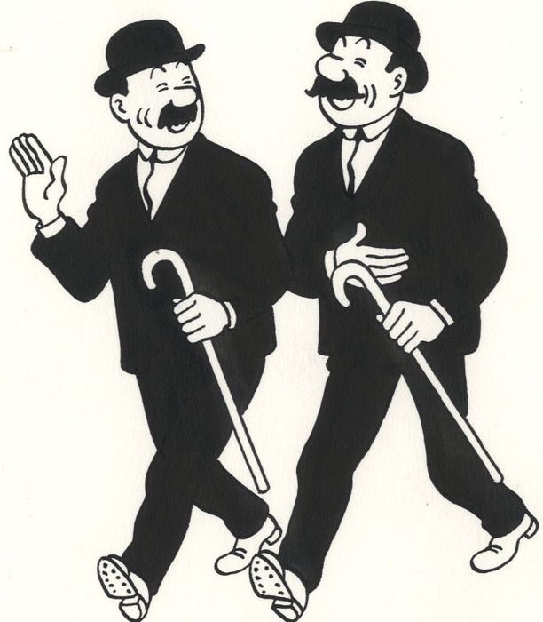 Personajes de Tintin policías que no son gemelos Hernandez y Fernandez 