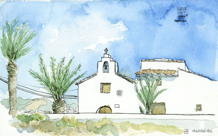 Boceto in situ iglesia san francisco ses salines ibiza