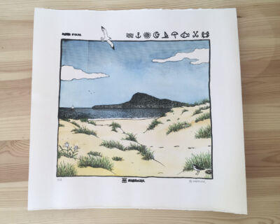 Platja d'Oliva.<small> SERIGRAPHY colored by hand</small>.