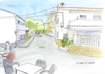 quick life drawing in Marxuquera Urban Sketchers style