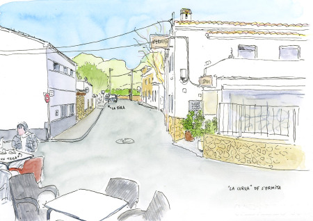 dibujo rápido del natural en Marxuquera estilo Urban Sketchers