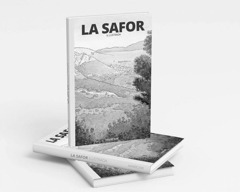 Libro con la portada provisional de La Safor ilustrada. Pueblos de La Safor
