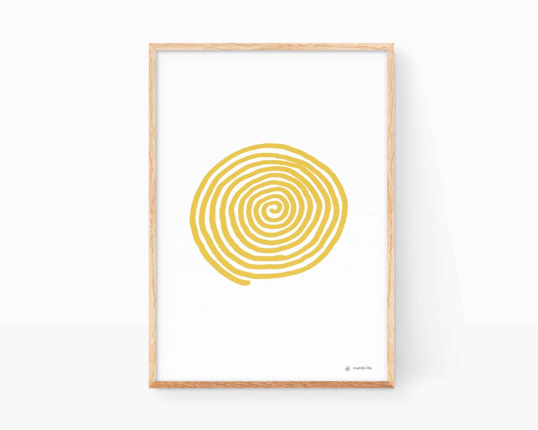 Lámina dibujo espiral (Mostaza Edition) • Marroiak™