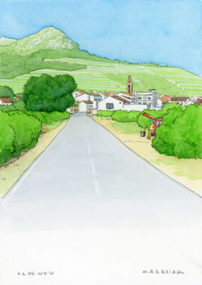 llocnou acuarela original subasta