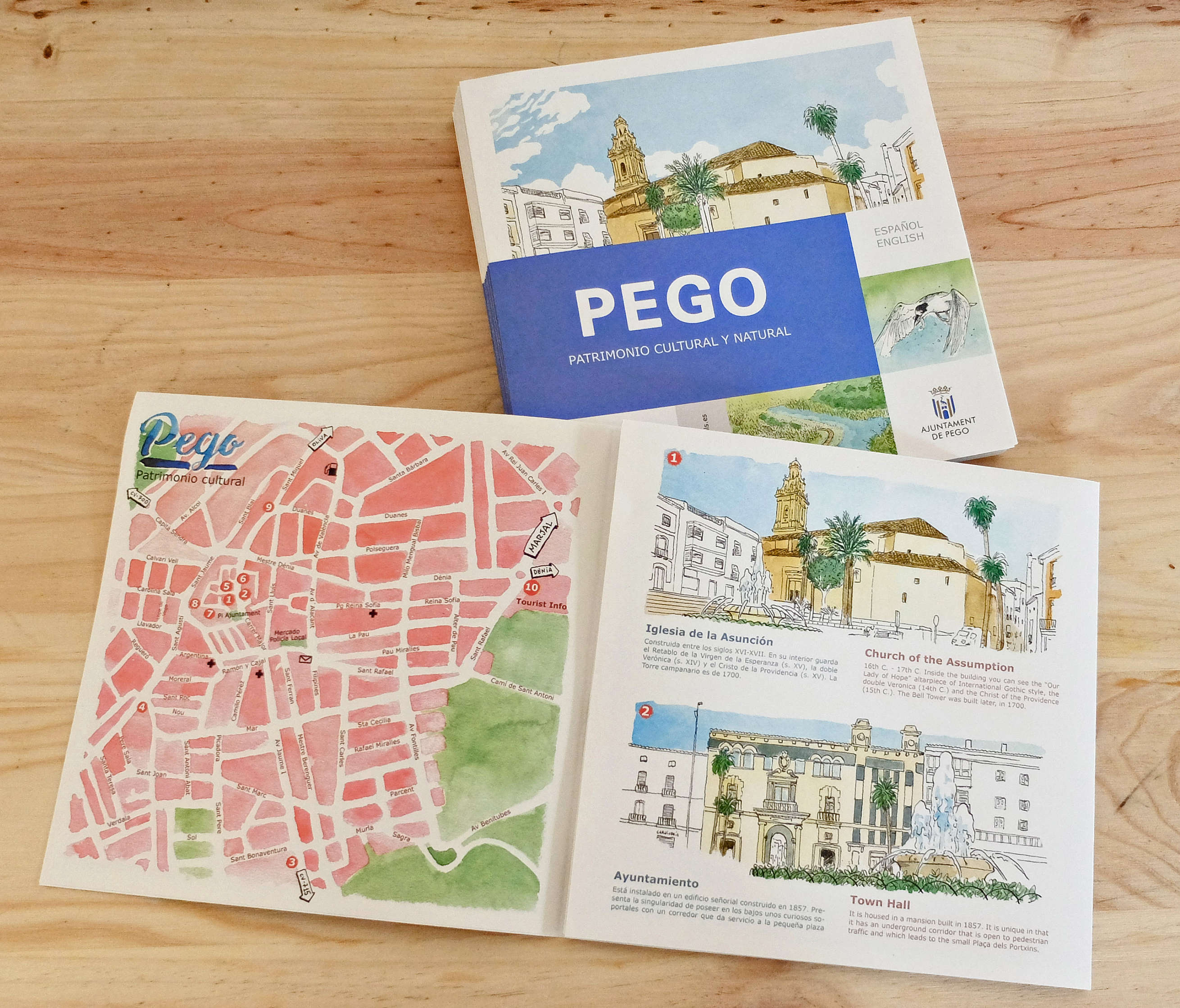 Illustrated map Marjal Pego-Oliva