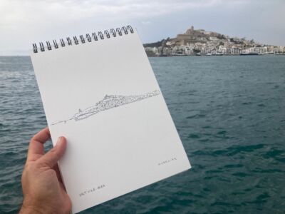 original en subasta dibujo dalt vila ibiza