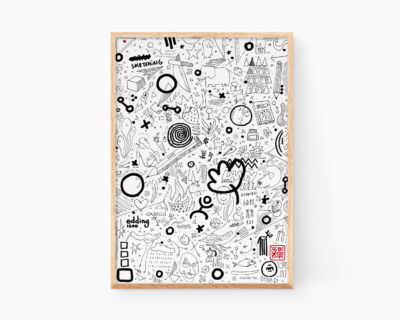 Urban art and grunge print elephant and other things