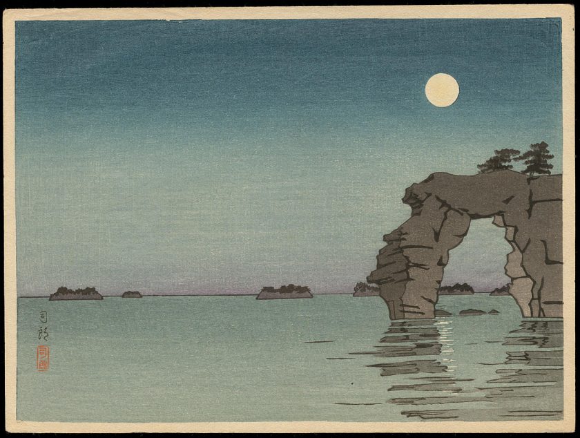 shiro kasamatsu la luna sobre el mar