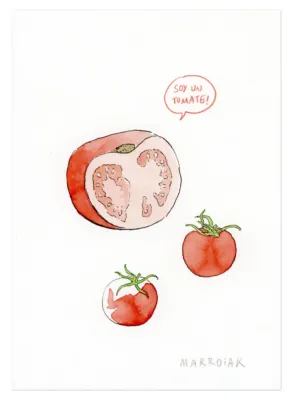 soy un tomate original en subata ilustracion