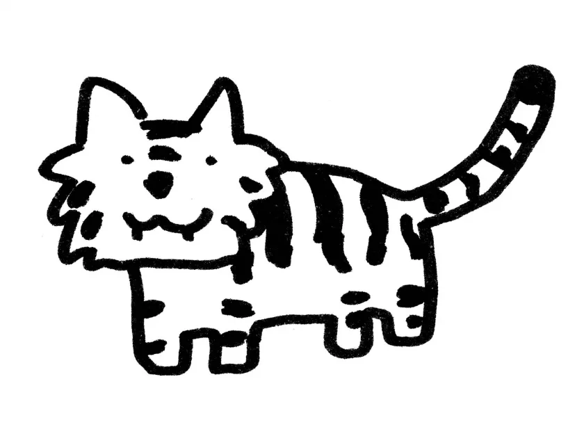 dibujo fácil para niños de un tigre