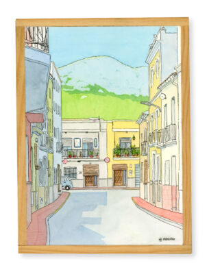 Xeresa original watercolor painting for auction